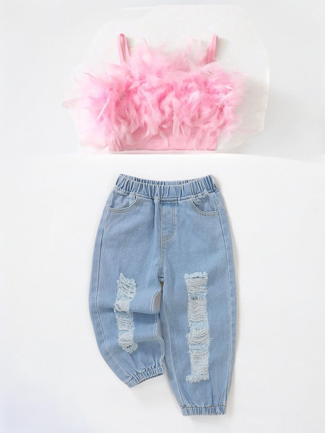 Hula Top with Cutting Jeans