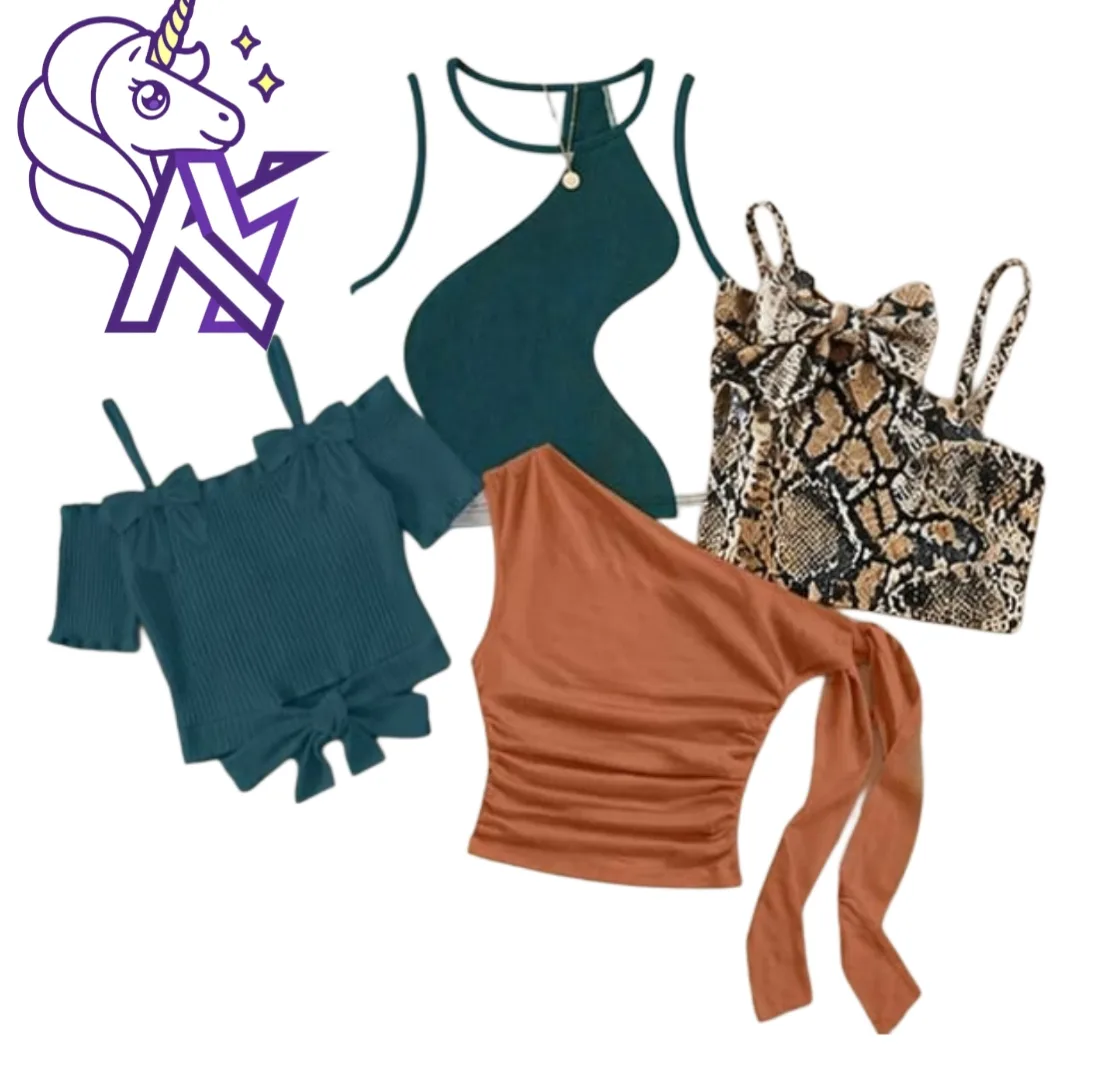 4Pcs Tops Set