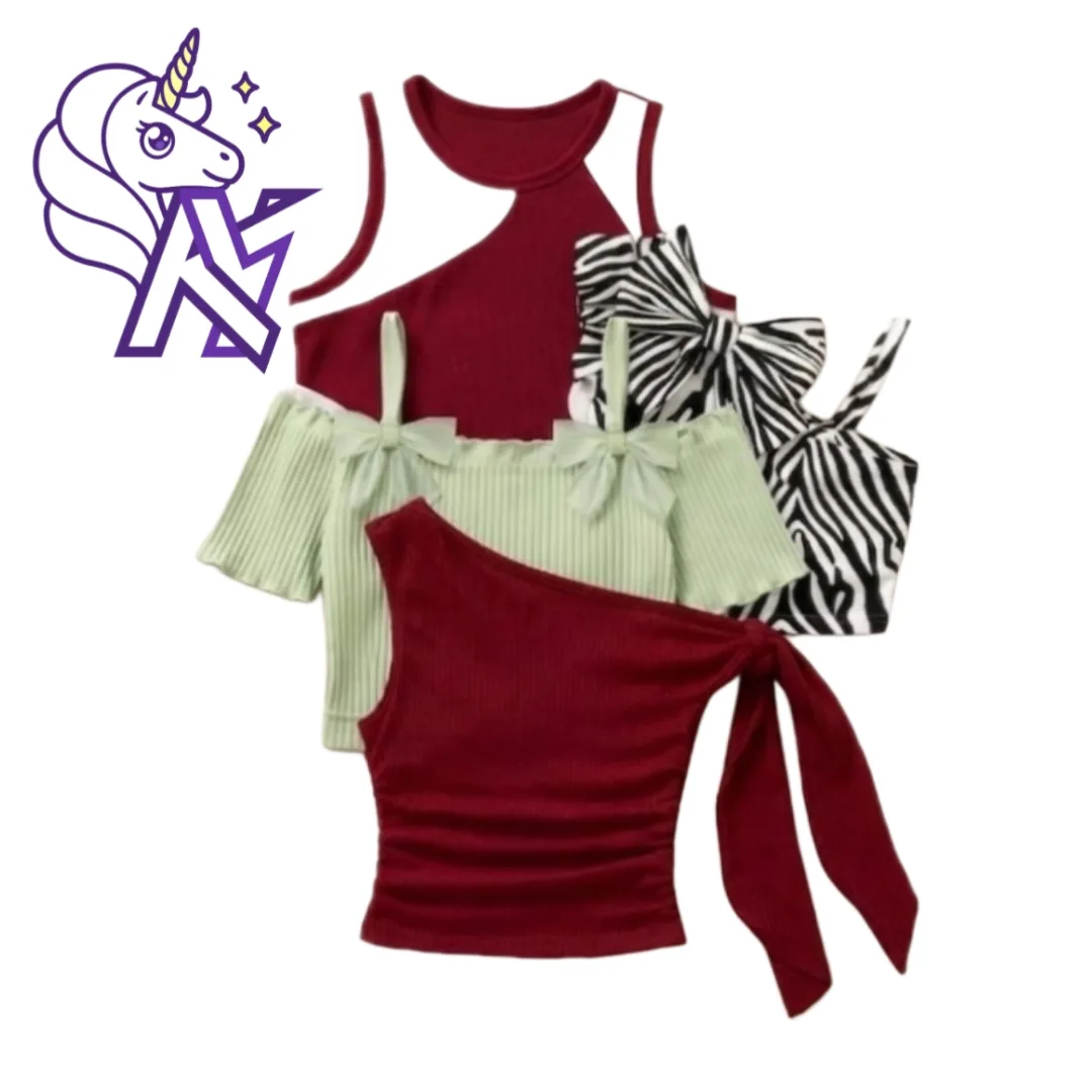 4Pcs Tops Set